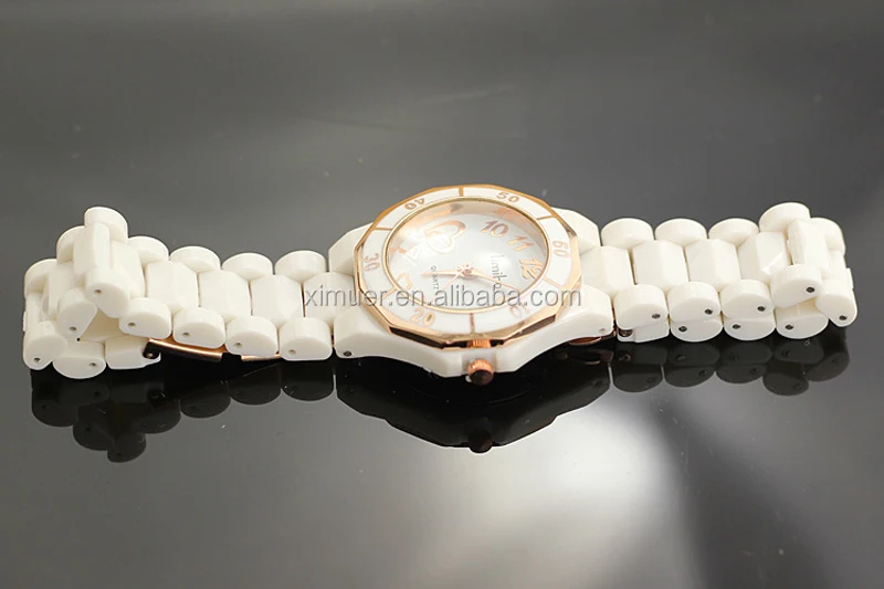 High Quality Elegant Vogue Gilrs Watch Imitation Ceramic Watch