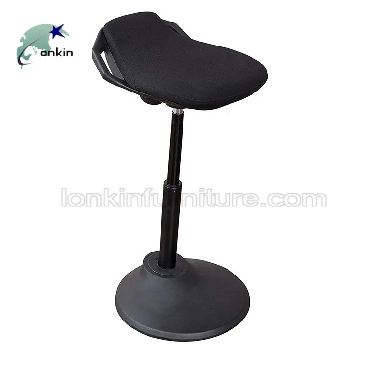 Height adjustable desk chair, Swivel Ergonomic Standing Stool, Active Sitting Wobble stool