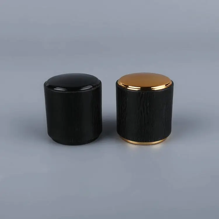 Classical black perfume zamac cap