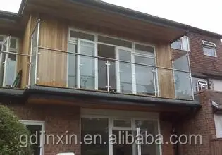 
JINXIN customized glass fence_tempered glass fence panels stair railing cost 