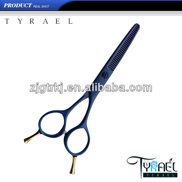 Профессиональный синий с тефлоновым покрытием салон филировочные ножничные T-104T