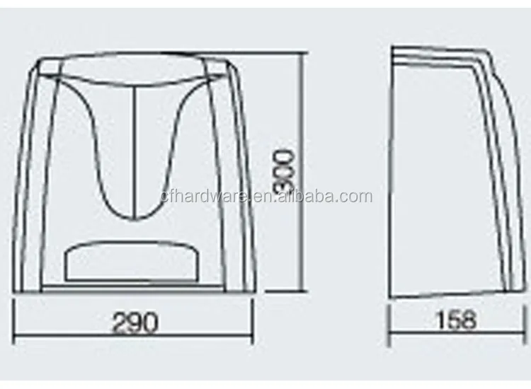 
220V 1200W Infrared Automatic sensor hand dryer ABS plastic hands drying Device with quick wind speed for bathroom 