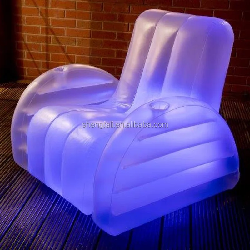 
funny games luxury LED flashing sofa inflatable for night club 
