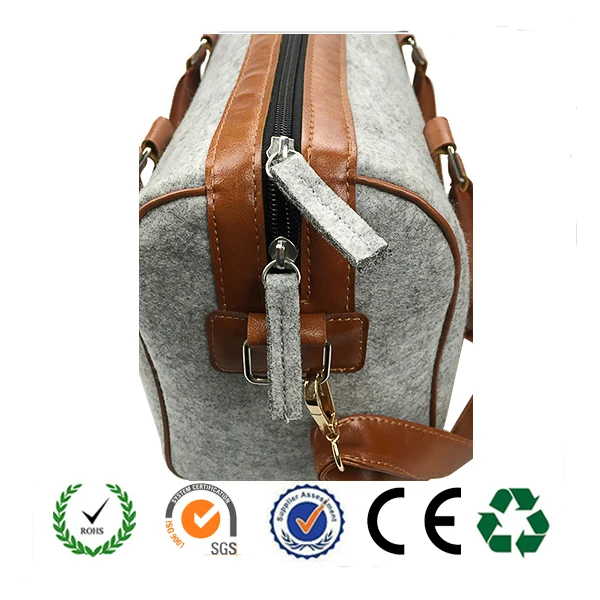 Wholesale Products China Women Fashion Leather and Felt Handbag From China