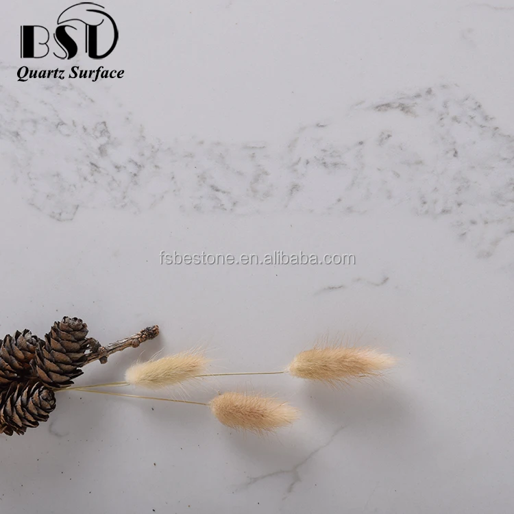 Jazz White Quartz Stone Calacatta Slabs