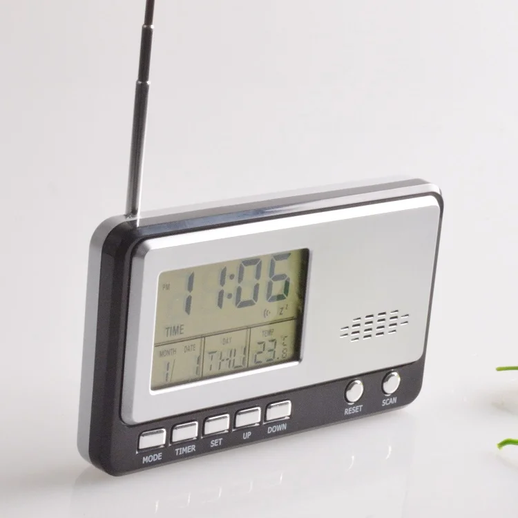 digital calendar clock with FM radio