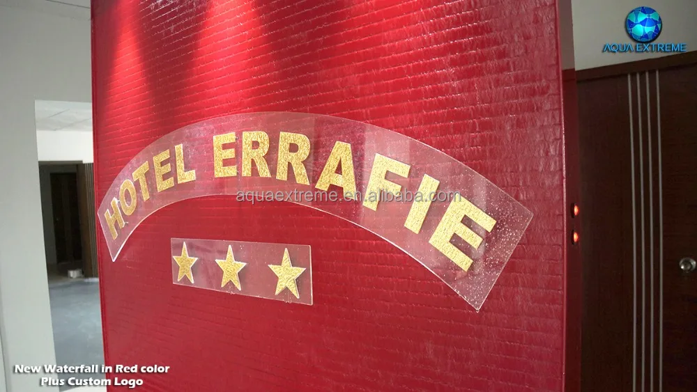 Contemporary Waterfall wall with Custom size and logo decorative effects design