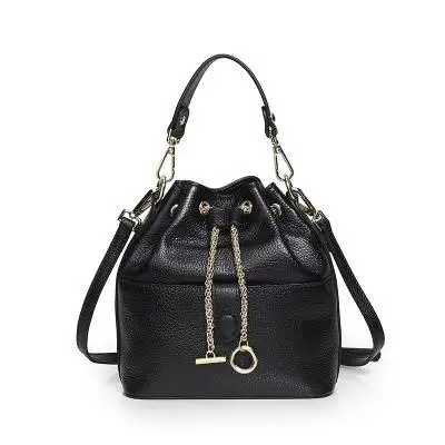 2019 Fashion Newest Style Bucket Bag For Women Genuine Cow Leather Ladies Tote Bag Small Size Cross-body Bag For Women