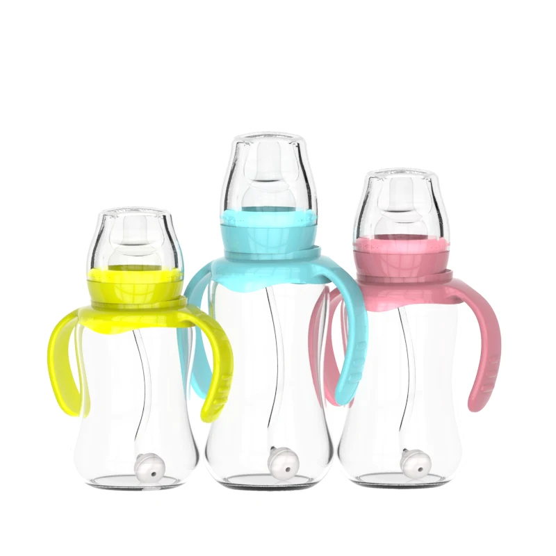 Hot Selling Supplies Durable Baby Feeding Bottles With Plastic Handle