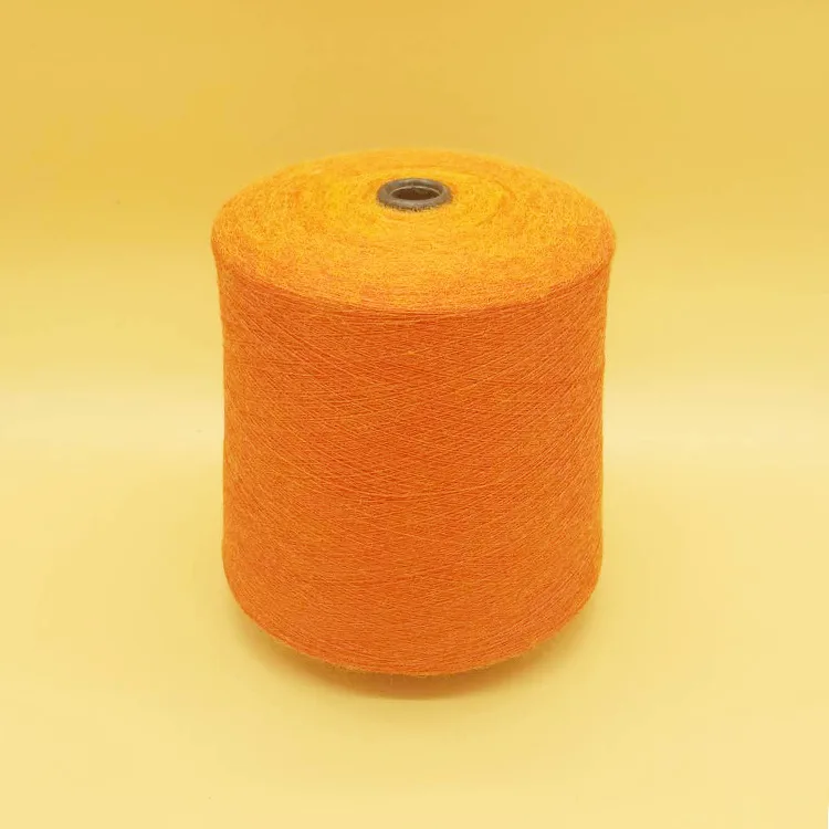 
Wholesale 28S/2 Rabbit Cashmere Core Spun Viscose Polyester Blended Yarn 