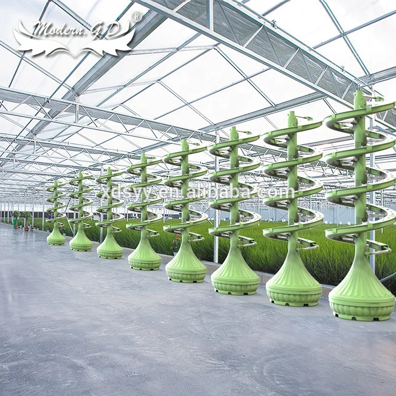 Vertical Spiral shaped soilless agriculture growing vegetables hydroponic garden tower planter