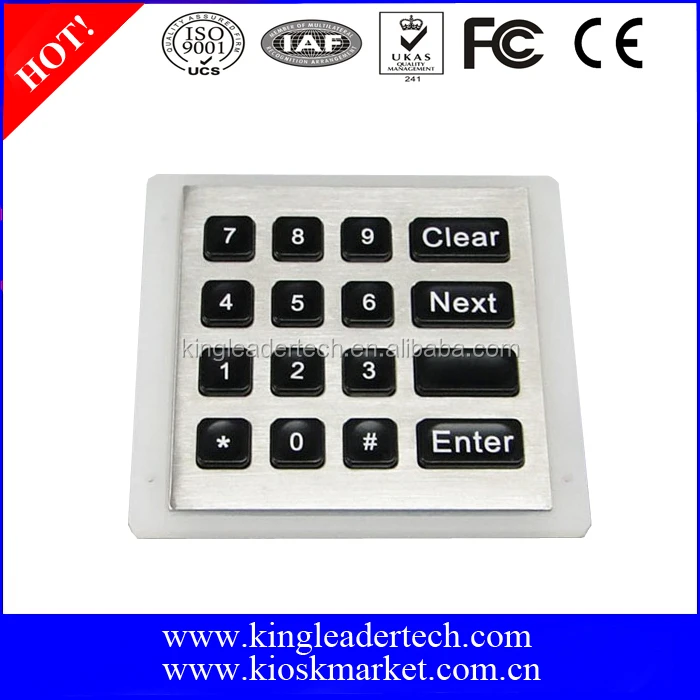 Rear panel mount metal keypad with USB or 11PIN connector