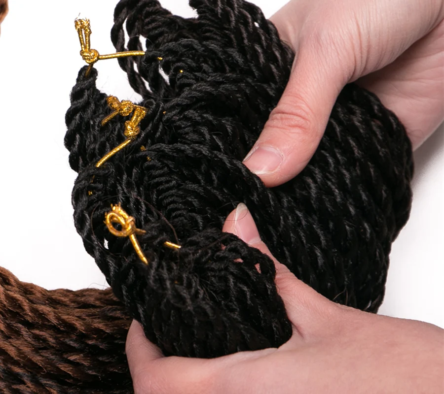 Two Tone Ombre Senegalese Twist Hair Crochet 20 Roots/Pack Synthetic Crotchet Braiding Hair for Women