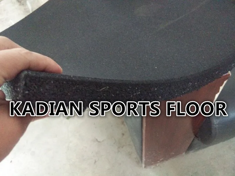 
black color rubber floor mat 100% recycled rubber granule used for crossfit gym center 