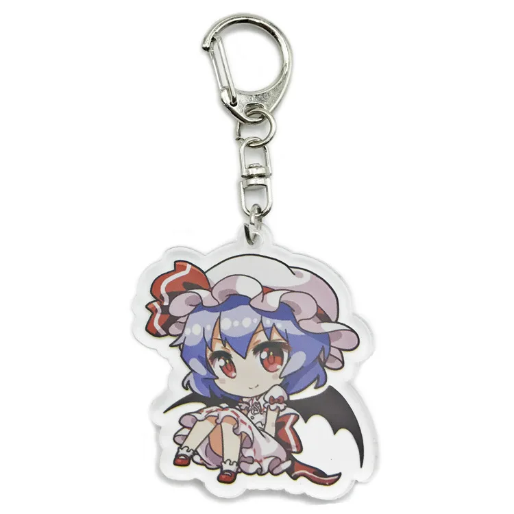 Custom Shape Blank Printed Clear Anime Acrylic Keychain