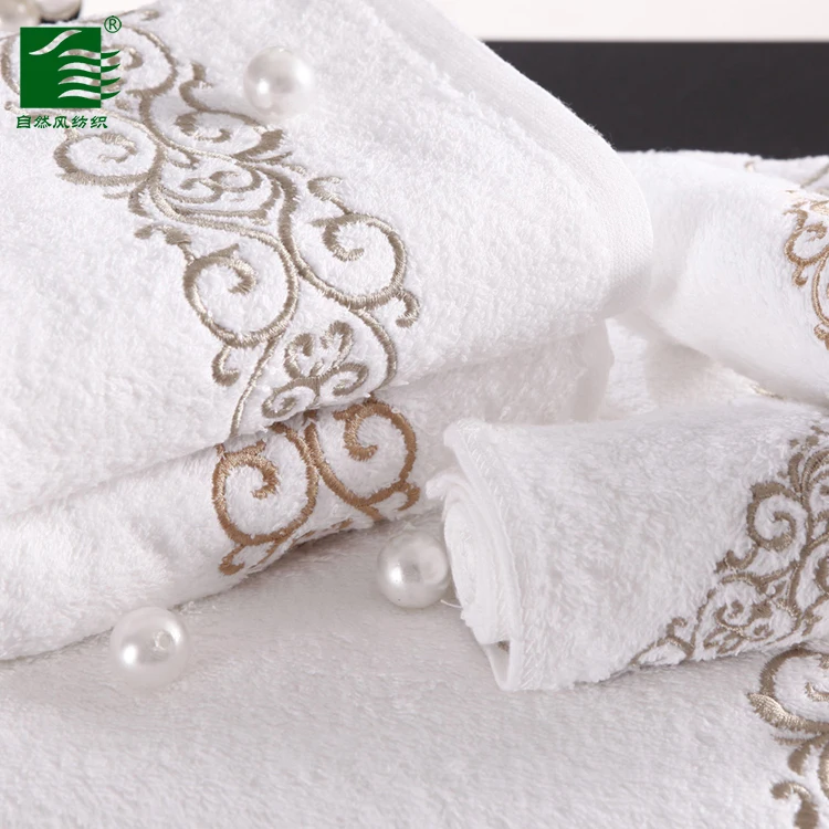 Hotel towel sets fabric 100% cotton big size bath face hand towel