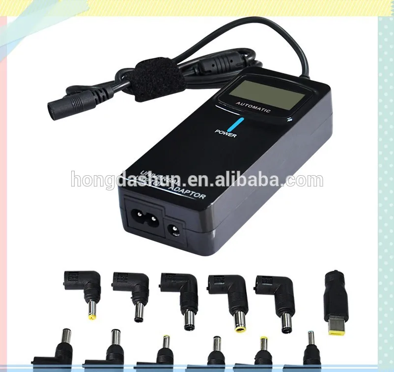 90W Universal DC Power Supply with 8 Slots and LCD Display for Laptop and Digital Devices
