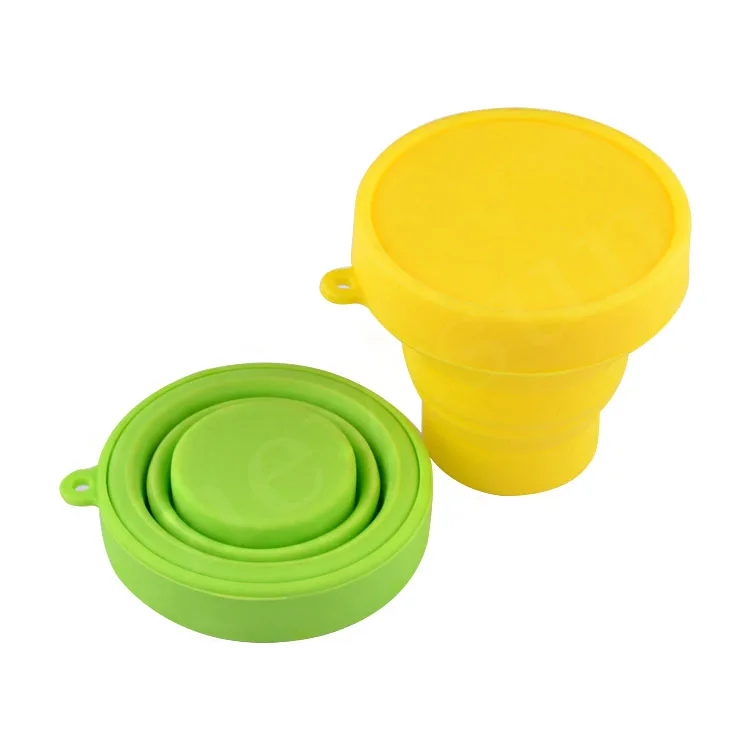 Пищевой класс высокая термостойкость для путешествий и кемпинга складная силиконовая чашка воды кофе кружка