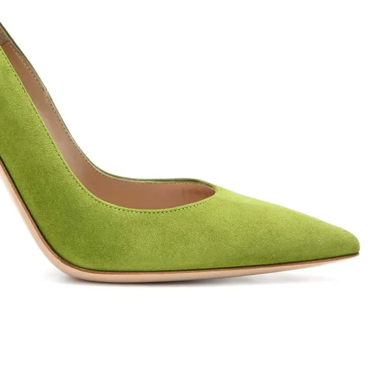 
2019 Spring Trend Suede Leather High Heels OEM Shoes For Girls 