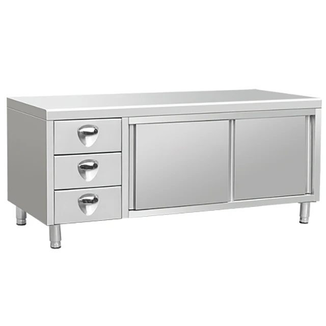 Коммерческий кухонный шкаф с выдвижными ящиками/кухонный шкаф из нержавеющей стали с ящиками