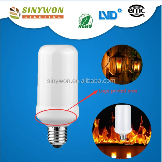
2018 Hot-selling up-side-down creative led Flame Effect Bulb Fire Effect Led Light Led Flame Lamp 