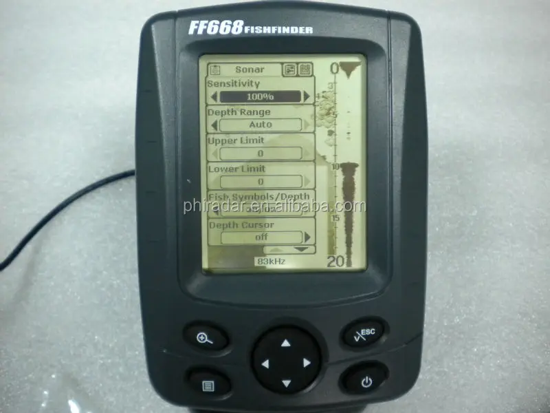 16 Levels Grayscale Boat fish finder with high definition LCD