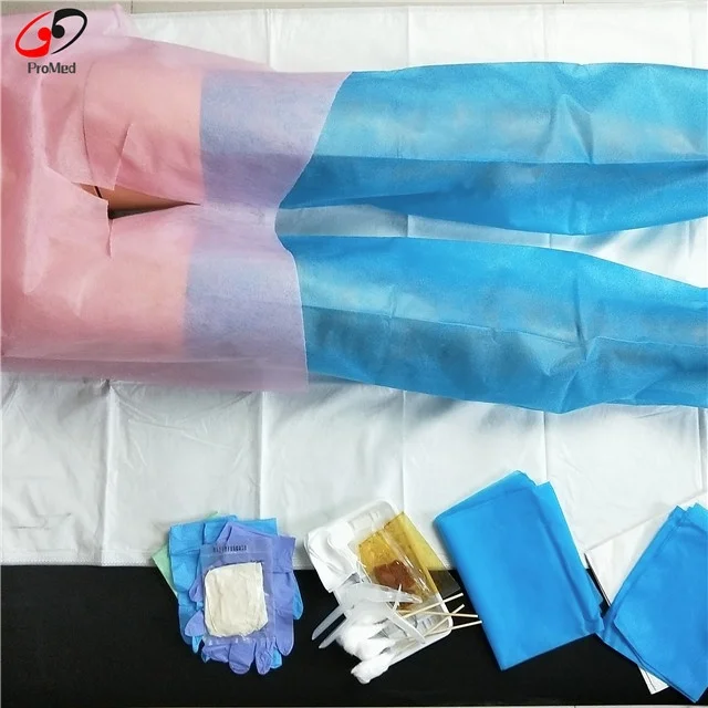 disposable medical surgical delivery kit c-section birth pack
