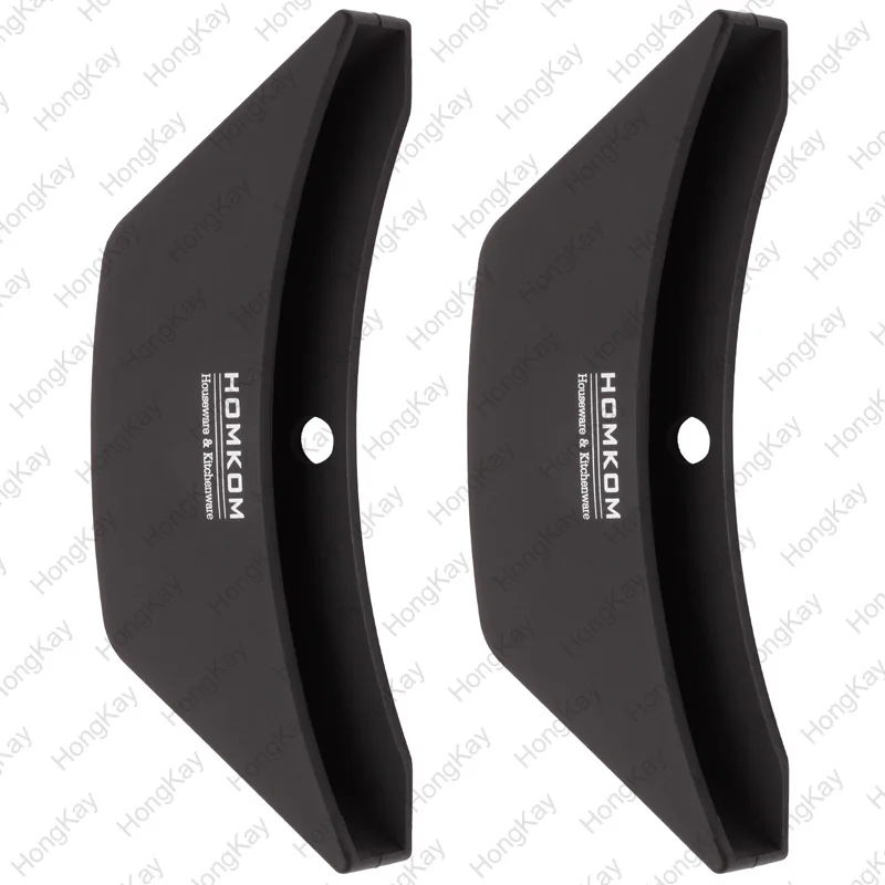 Grill Pan Scraper 4 Piece Set Silicone Hot Handle Holder Plastic PP Pan Scraper