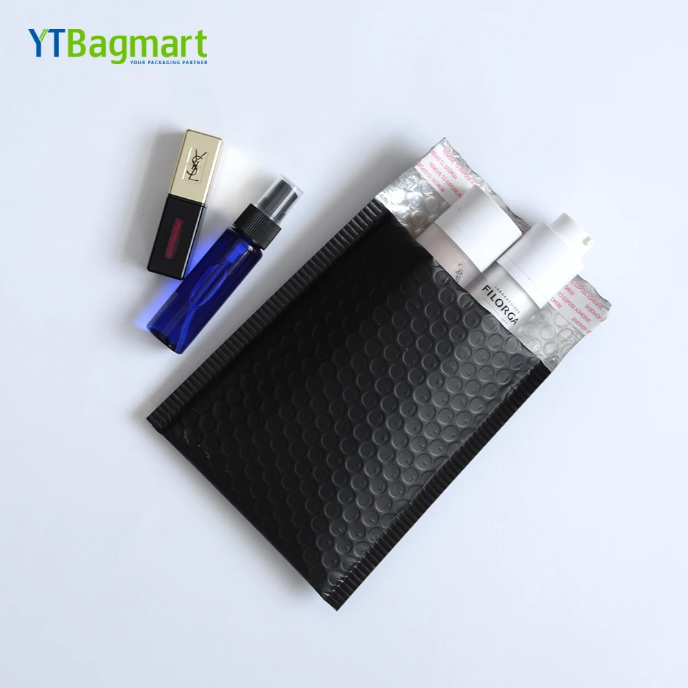 
Wholesale Custom Logo Printed Air Bubble Mailing Bag Envelope Self Seal Poly Matte Black Bubble Mailer 