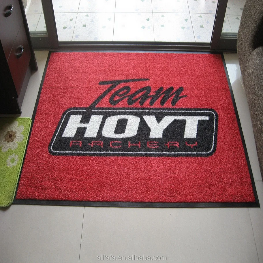 Custom Logo Printed rubber floor outdoor mat