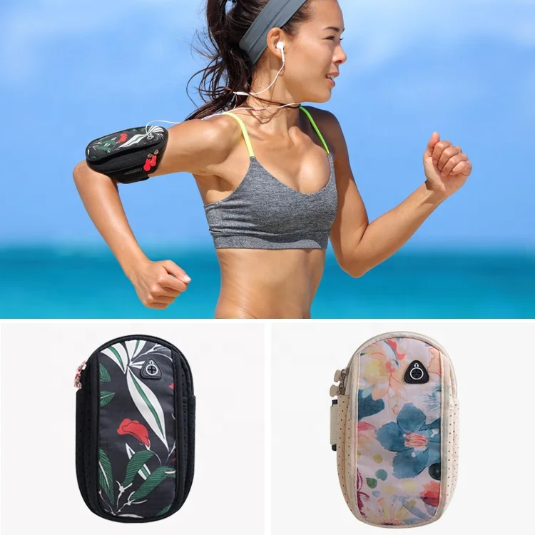 
Beautiful printing sports mobile phone arm bag running arm bag 