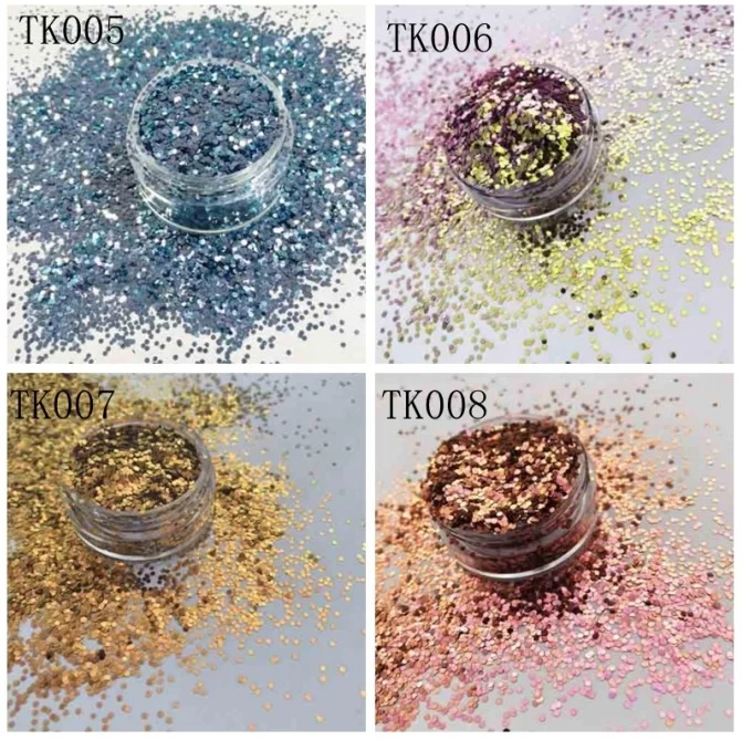 Color Shifting Glitter Change Color From Different Angles Chameleon Glitter for Christmas Cosmetic Nail Art Toys Student Crafts