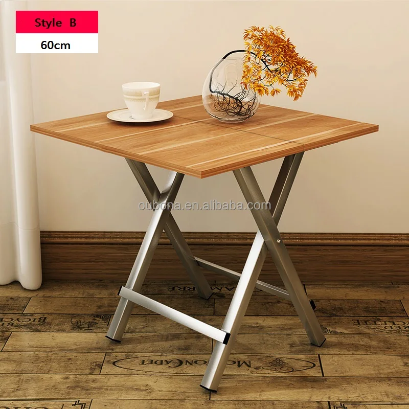 Contracted Modern folding table coffee table dining table metal legs