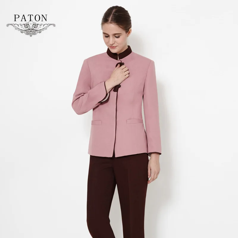 
Hot Sale Custom Design Hotel club House Keeping Stuff Guest room cleaning uniform 