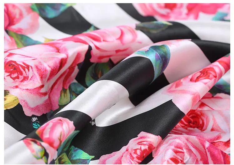 
stretch silk charmeuse fabric natural silk fabric flower silk fabric for fashion scarf 