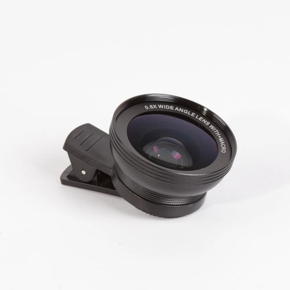 Professional HD Travel Camera Lens 0.6x Wide Angle 15x Macro Lens for Smartphone Camera