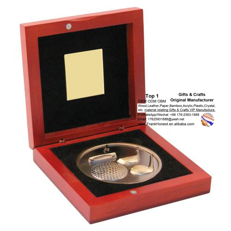 High Gloss Customize Wholesale Wood Medal Commemorative Coin Display Wooden Boxes with Inside Lining Wooden Lid