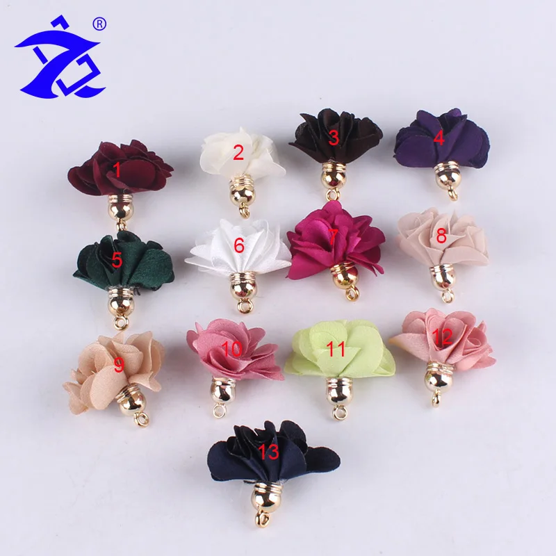 Fashion New Style Multi color Flower Tassel,Metal Small Tassel