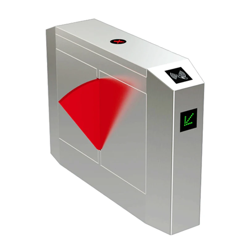 Finger print access control system automatic flap barrier gate