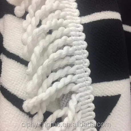 
quickly dry Round Towel Blanket Soft Beach with tassels 