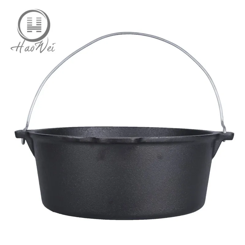 Outdoors equipment stock pot camping use kitchen hanging cast iron dutch oven
