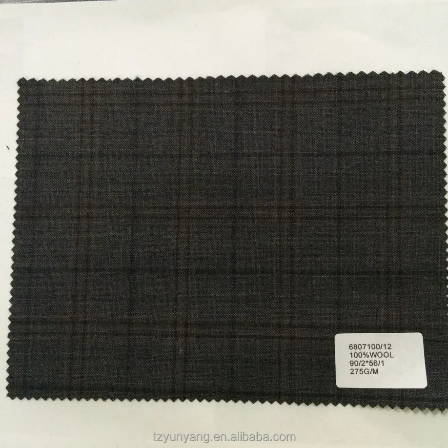 Все шерсть worsted hopsack ткани малого размера для мужского костюма