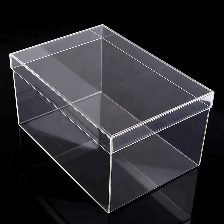 
Custom Acrylic Square Rose transparent luxury clear acrylic flower box 