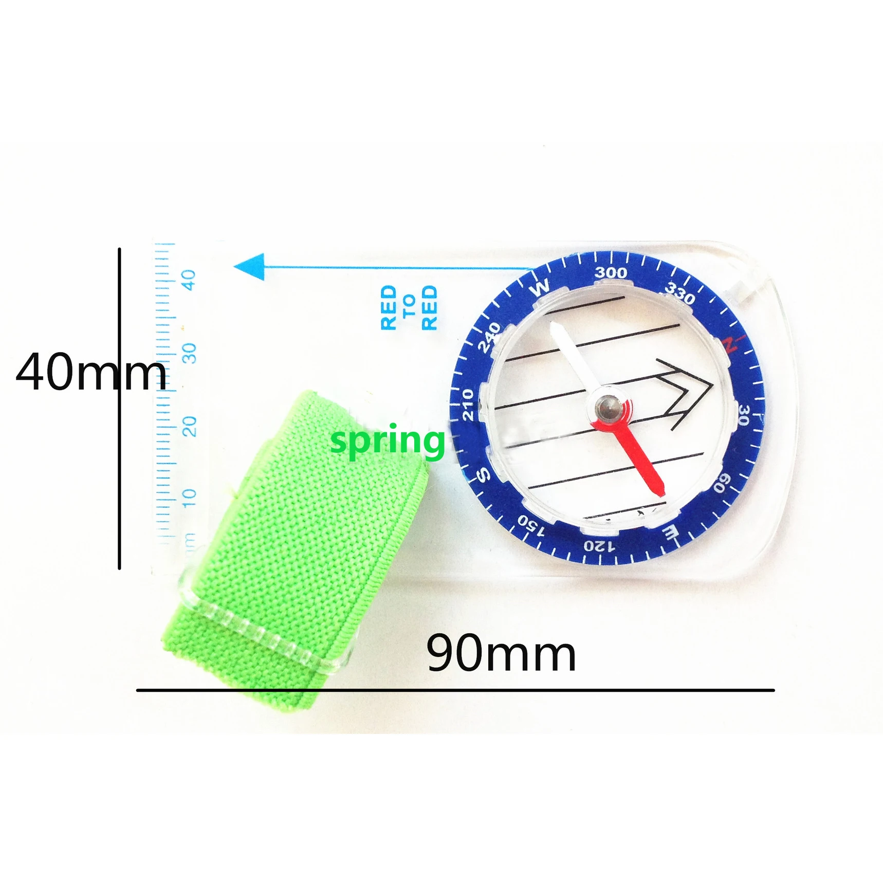 DC35F Compass Map Scale Outdoor Orientation Drawing Compass Ruler Map Measure compass with strap