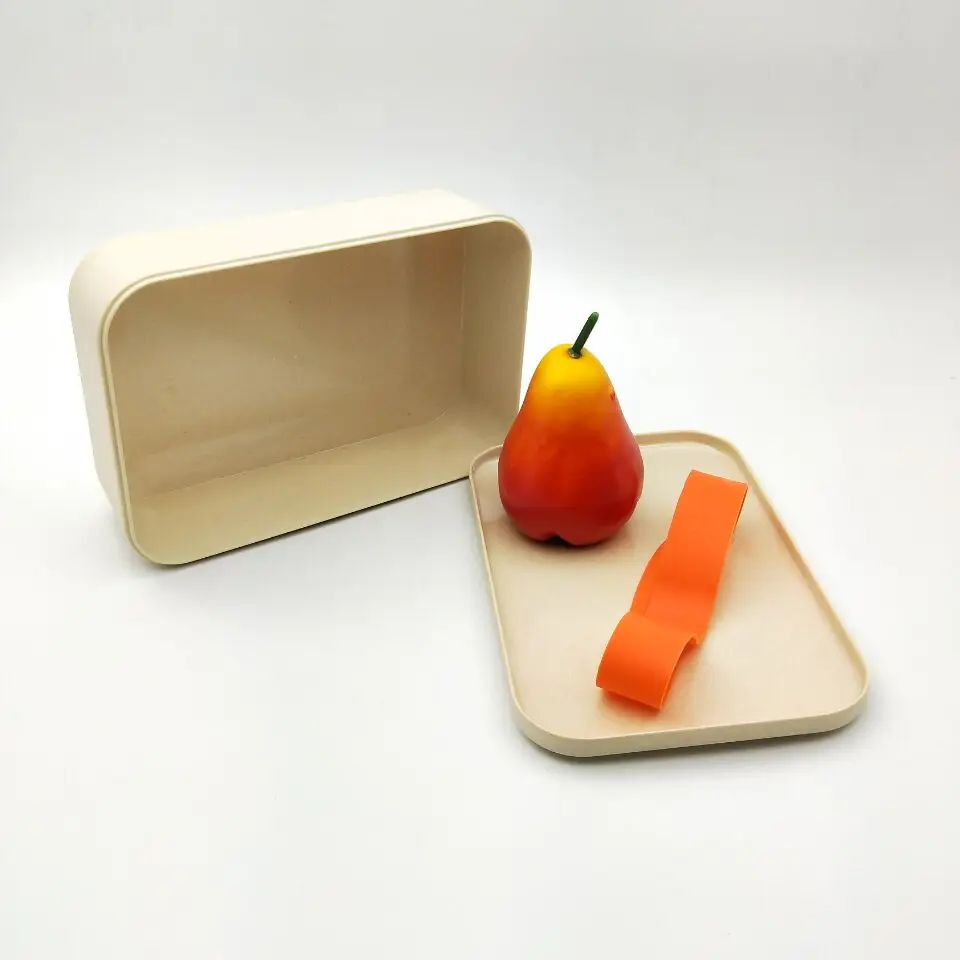 Biodegradable bamboo fiber breakfast lunch box bento food box