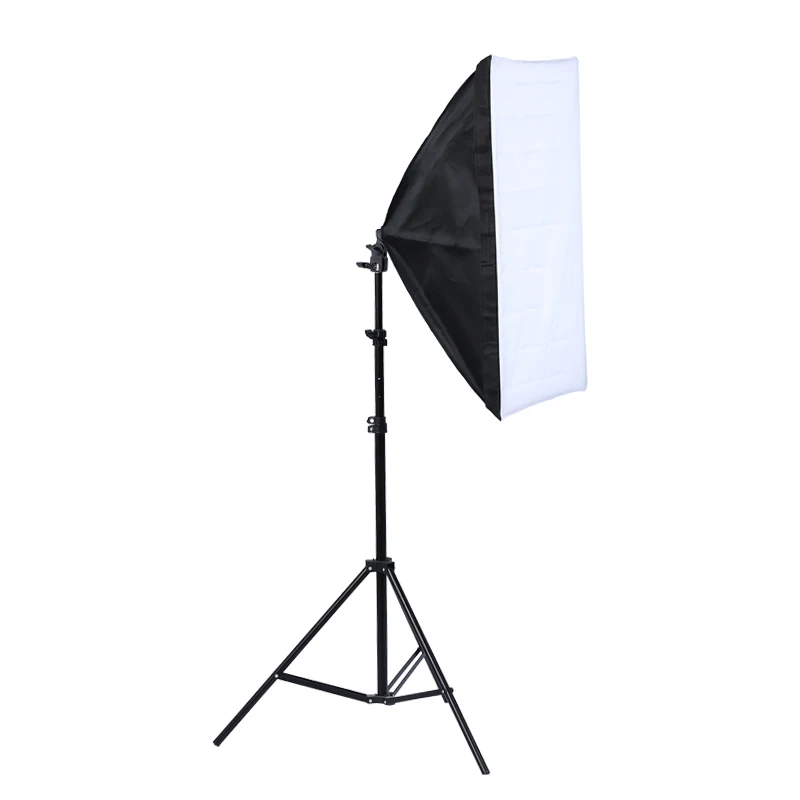 
Studio Photography Soft Box with Bulb single light head Lighting Kit with light Stand and Slope Arm stand ,Softbox Lighting kit 
