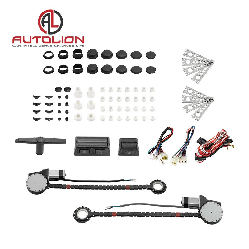 Electronic 12 volts universal type car power window kit