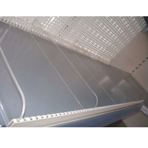 wire grid mesh shelves with dividers for supermarket gondola shelving