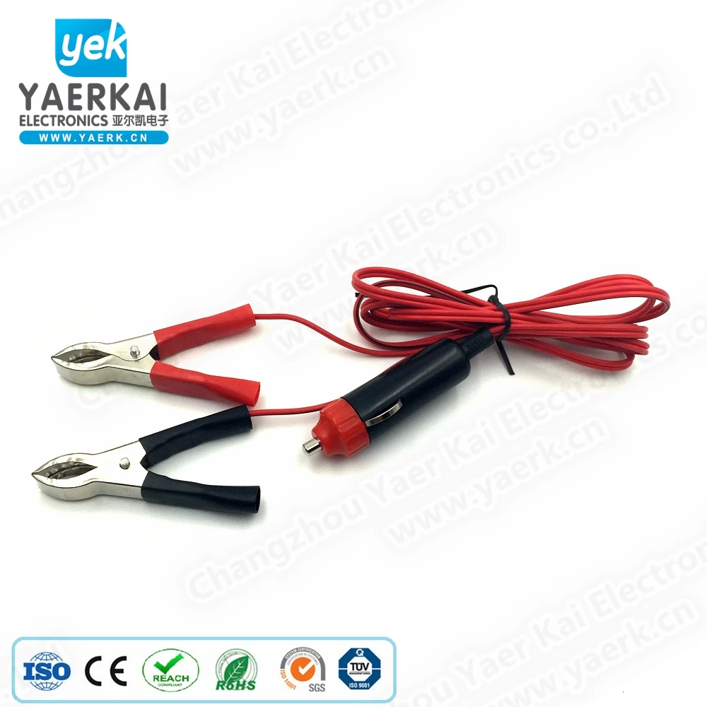 Customized manufacturer car copper battery clip test lead with pvc insulating sleeve