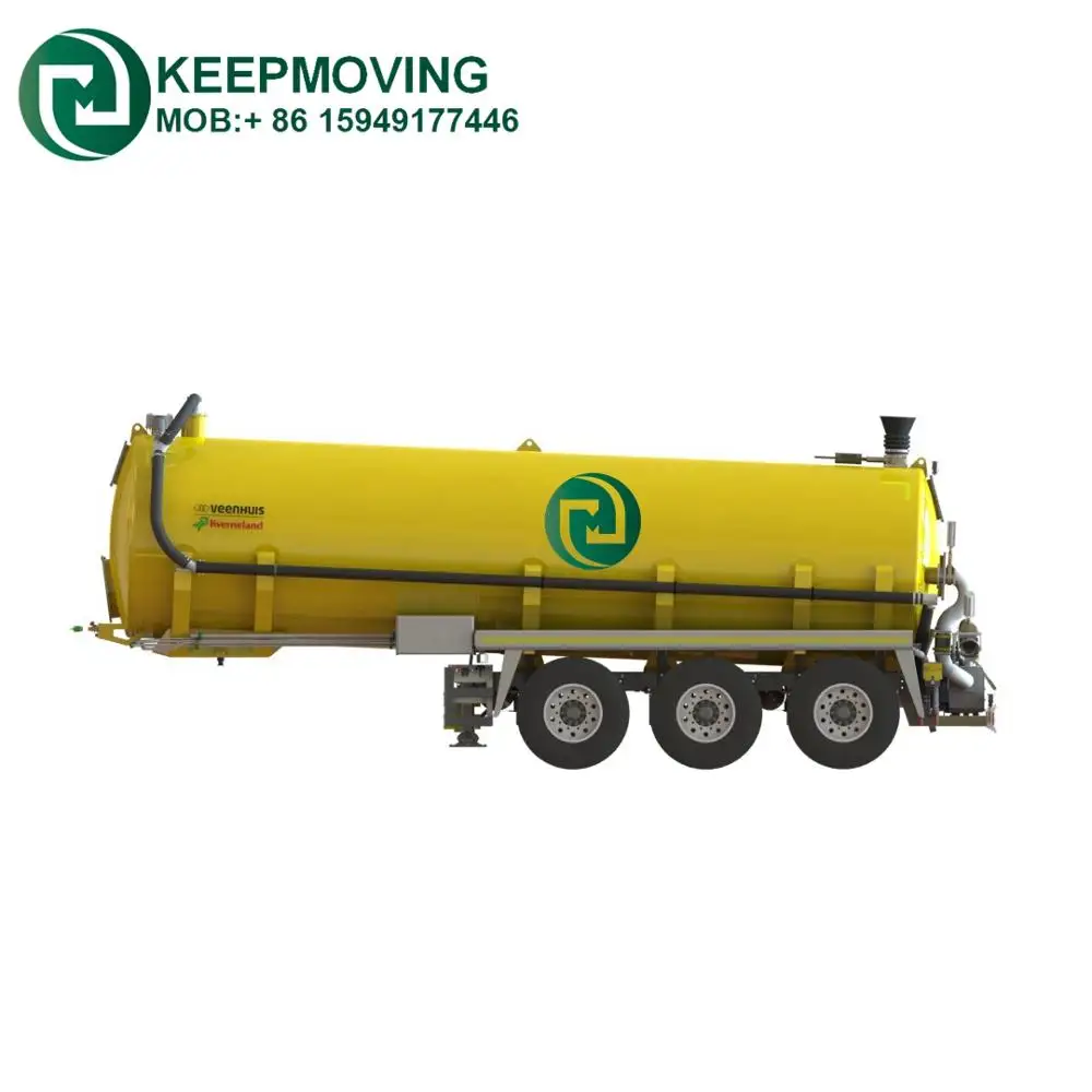 2-axle 20CBM Vacuum Sewage Semi Trailer